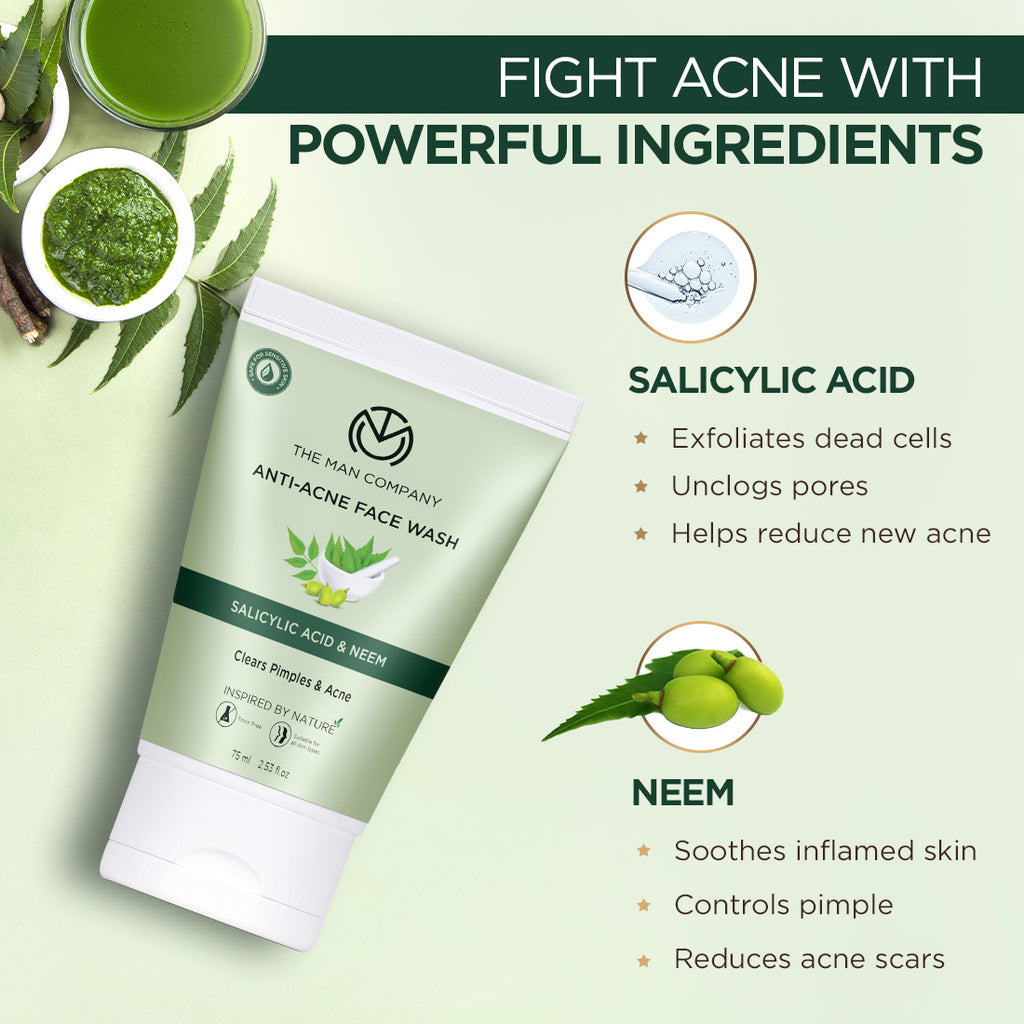 Anti Acne Face Wash with Neem for Clear Skin – The Natural Wash