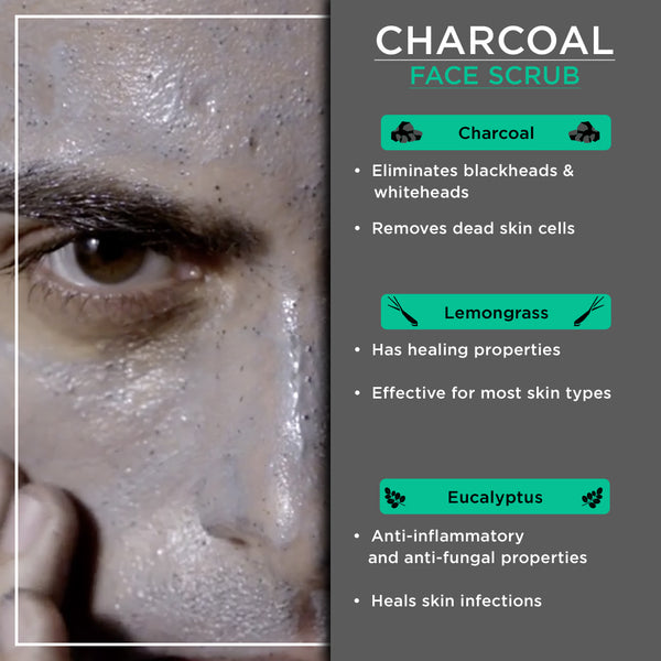 Charcoal Face Scrub | Charcoal & Eucalyptus (100g)