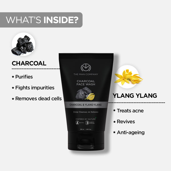 Charcoal Face Wash | Charcoal & Ylang Ylang (100ml)