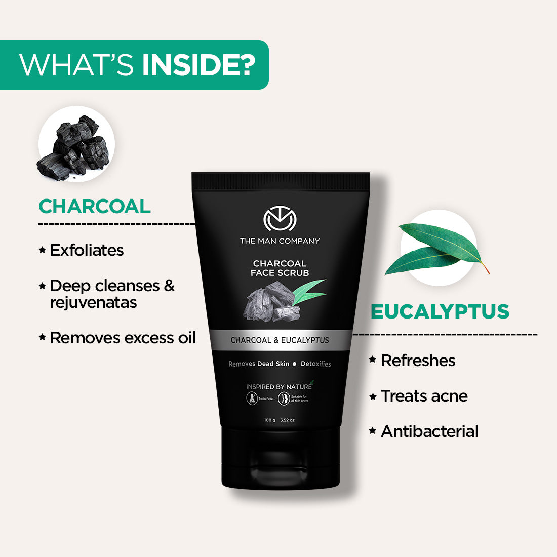 Charcoal Face Scrub | Charcoal & Eucalyptus