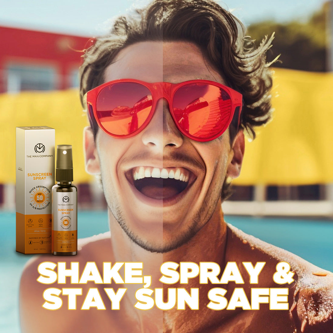 Sunscreen Spray SPF 50 PA+++ | Easy To Apply | UVA & UVB Protection | Water Resistant | Non-Sticky & Oil-Free