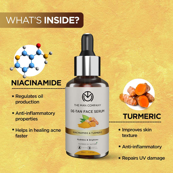 De-Tan Face Serum I Niacinamide & Turmeric